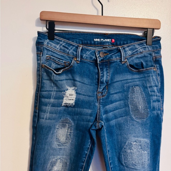 Nine planet distressed skinny jeans size 7 - Picture 4 of 4